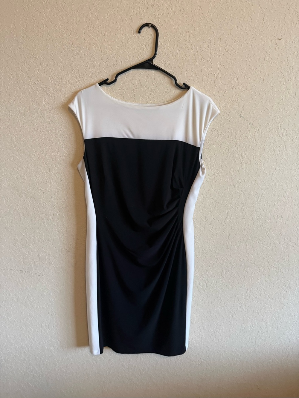 Ralph Lauren Black and White Midi Sheath Dress